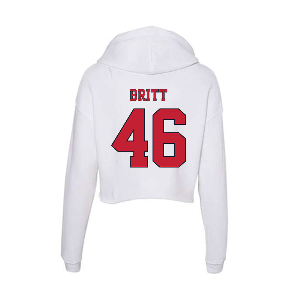 St. Johns - NCAA Baseball : Sean Britt - Women's Crop Fleece Hoodie-1
