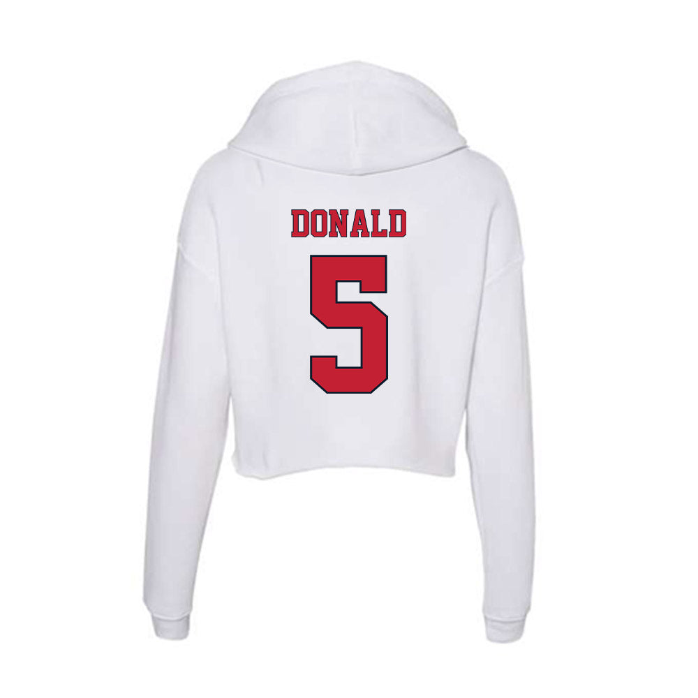 St. Johns - NCAA Women's Basketball : Jailah Donald - Women's Crop Fleece Hoodie-1