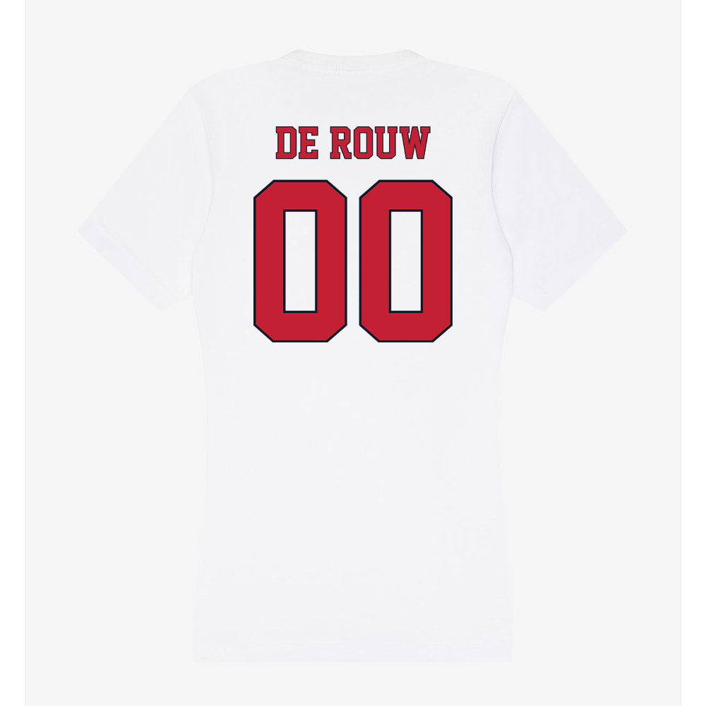 St. Johns - NCAA Women's Soccer : Iris de Rouw - Women's V-Neck T-Shirt-1