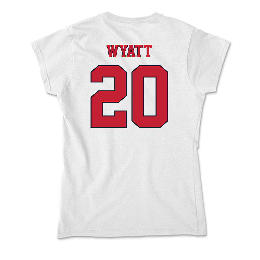 St. Johns - NCAA Women's Basketball : Sa'Mya Wyatt - Soft Style Women’s T-Shirt-1