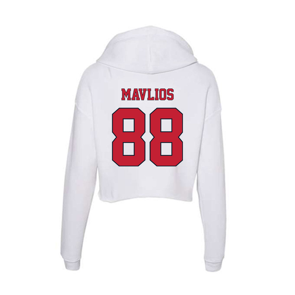 St. Johns - NCAA Men's Lacrosse : John Mavlios - Women's Crop Fleece Hoodie-1