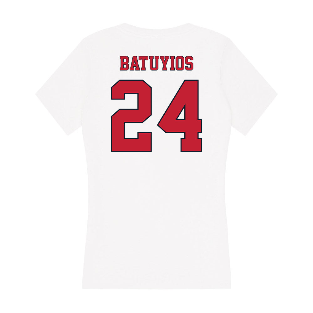 St. Johns - NCAA Baseball : Christopher Batuyios - Women's V-Neck T-Shirt-1