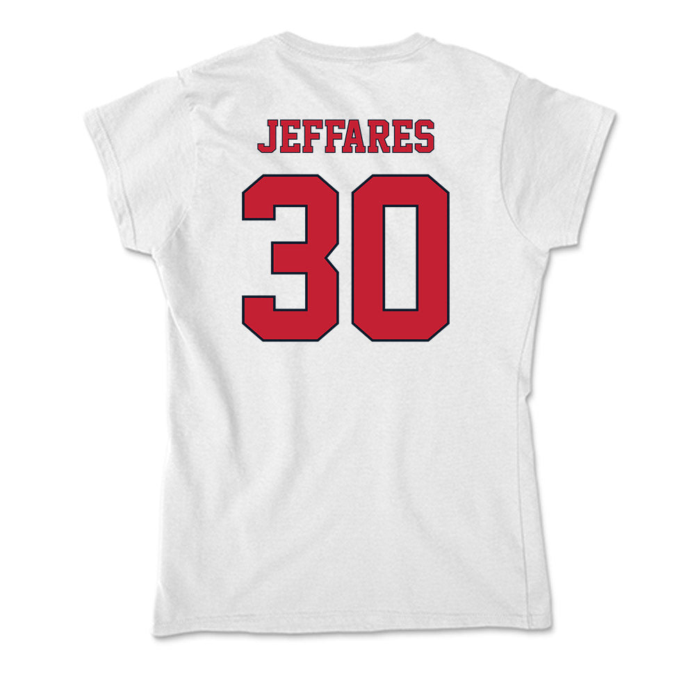 St. Johns - NCAA Men's Lacrosse : AJ Jeffares - Soft Style Women’s T-Shirt-1