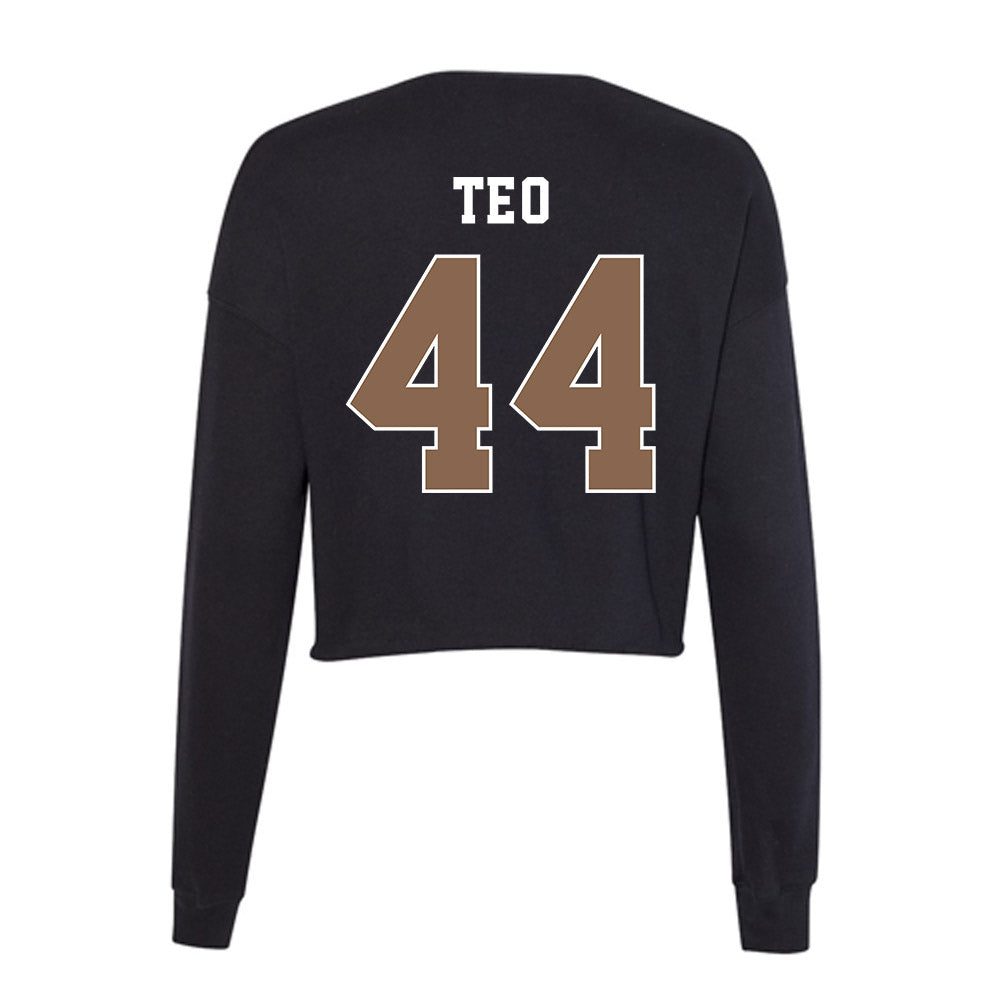 Coastal Carolina - NCAA Football : Malaki Te'o - Women's Cropped Crew Fleece-1