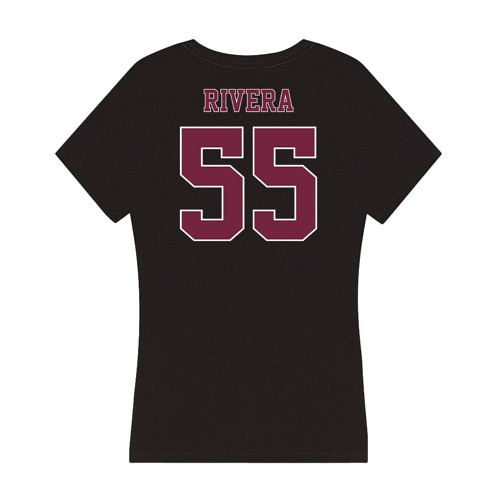 Fordham - NCAA Men's Basketball : Joshua Rivera - Women's V-Neck T-Shirt-1