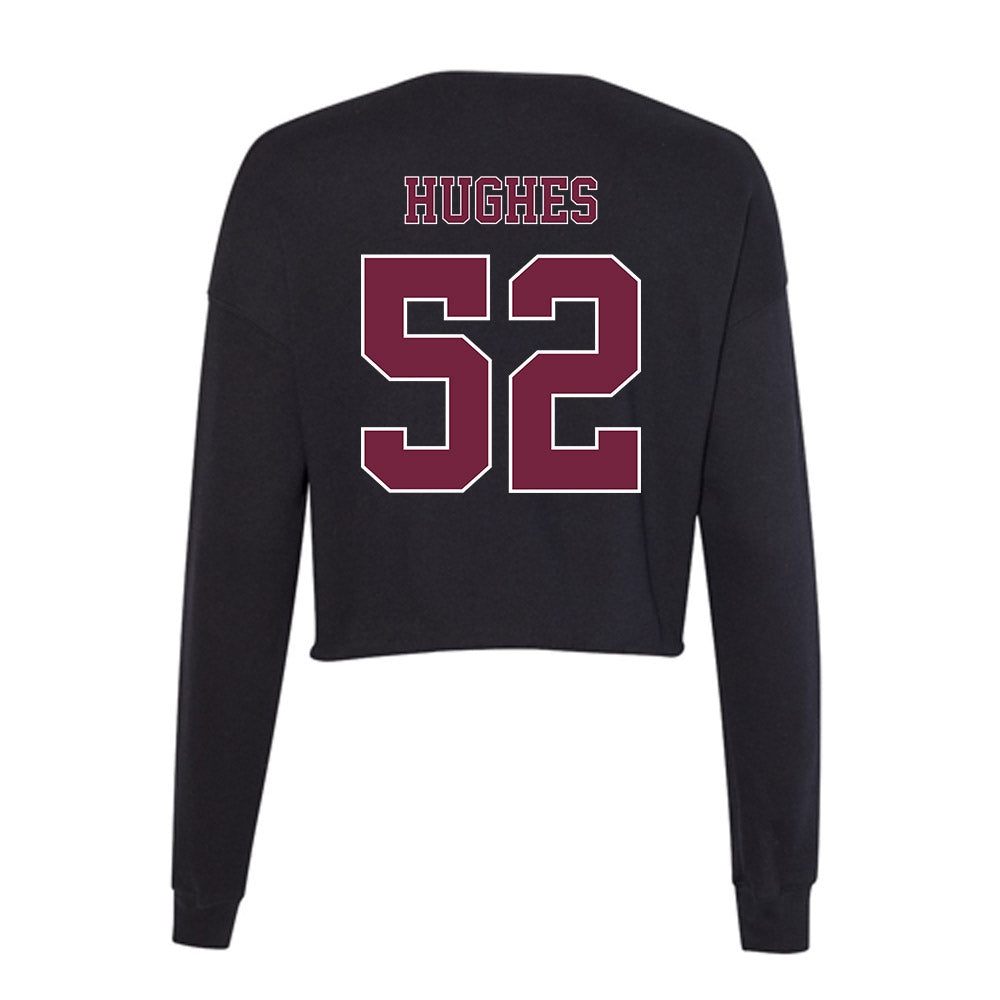 Fordham - NCAA Football : Shane Hughes - Women's Cropped Crew Fleece-1