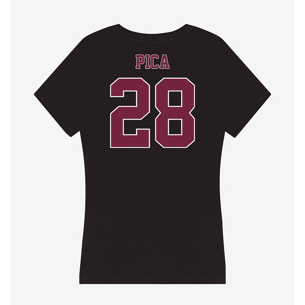 Fordham - NCAA Men's Soccer : Christian Pica - Women's V-Neck T-Shirt-1
