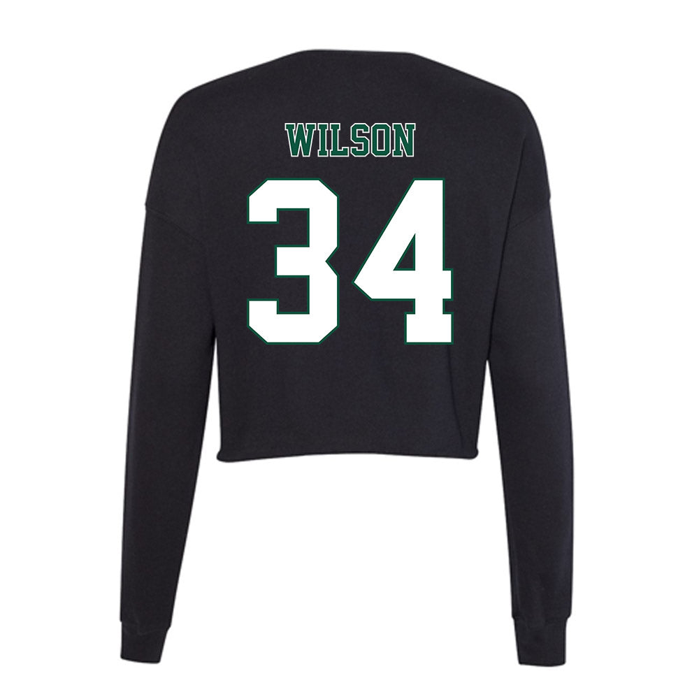 Northeastern State - NCAA Football : Donniel Wilson - Women's Cropped Crew Fleece-1