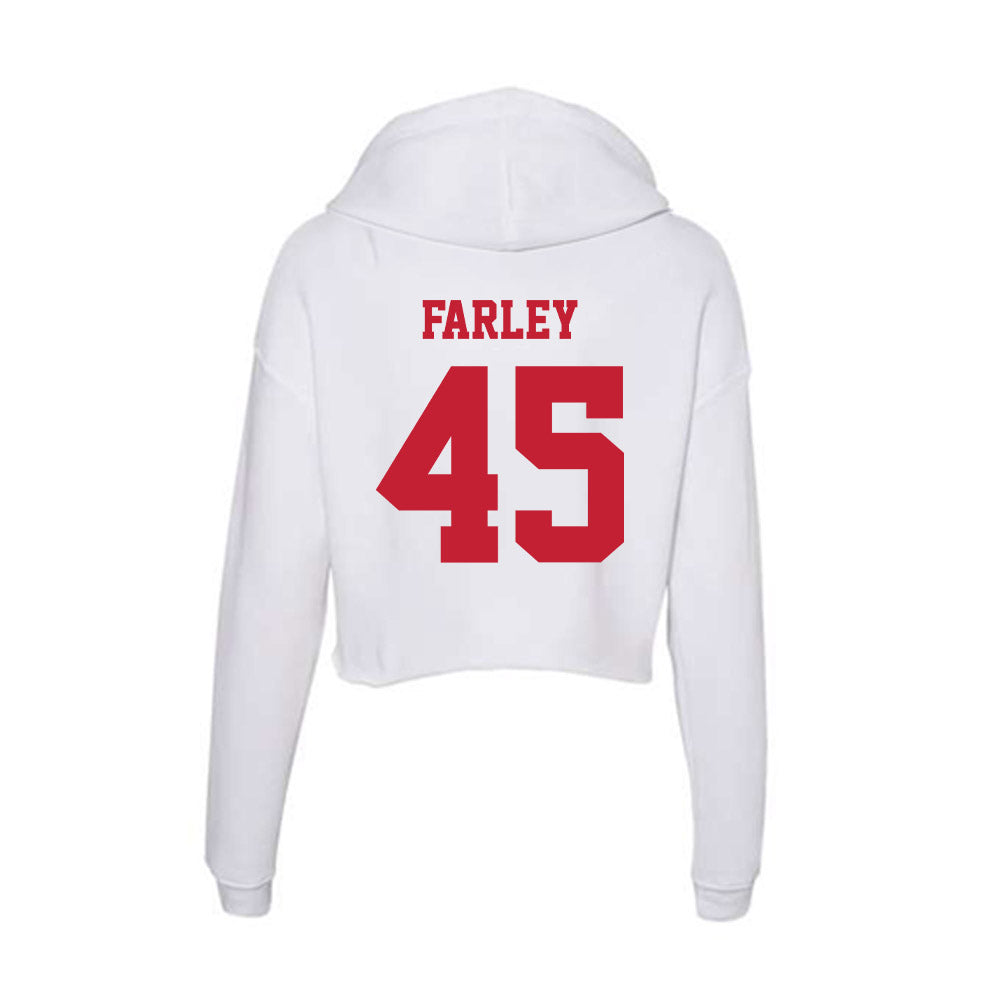 Ball State - NCAA Men's Basketball : Alex Farley - Classic Shersey Women's Crop Fleece Hoodie-1