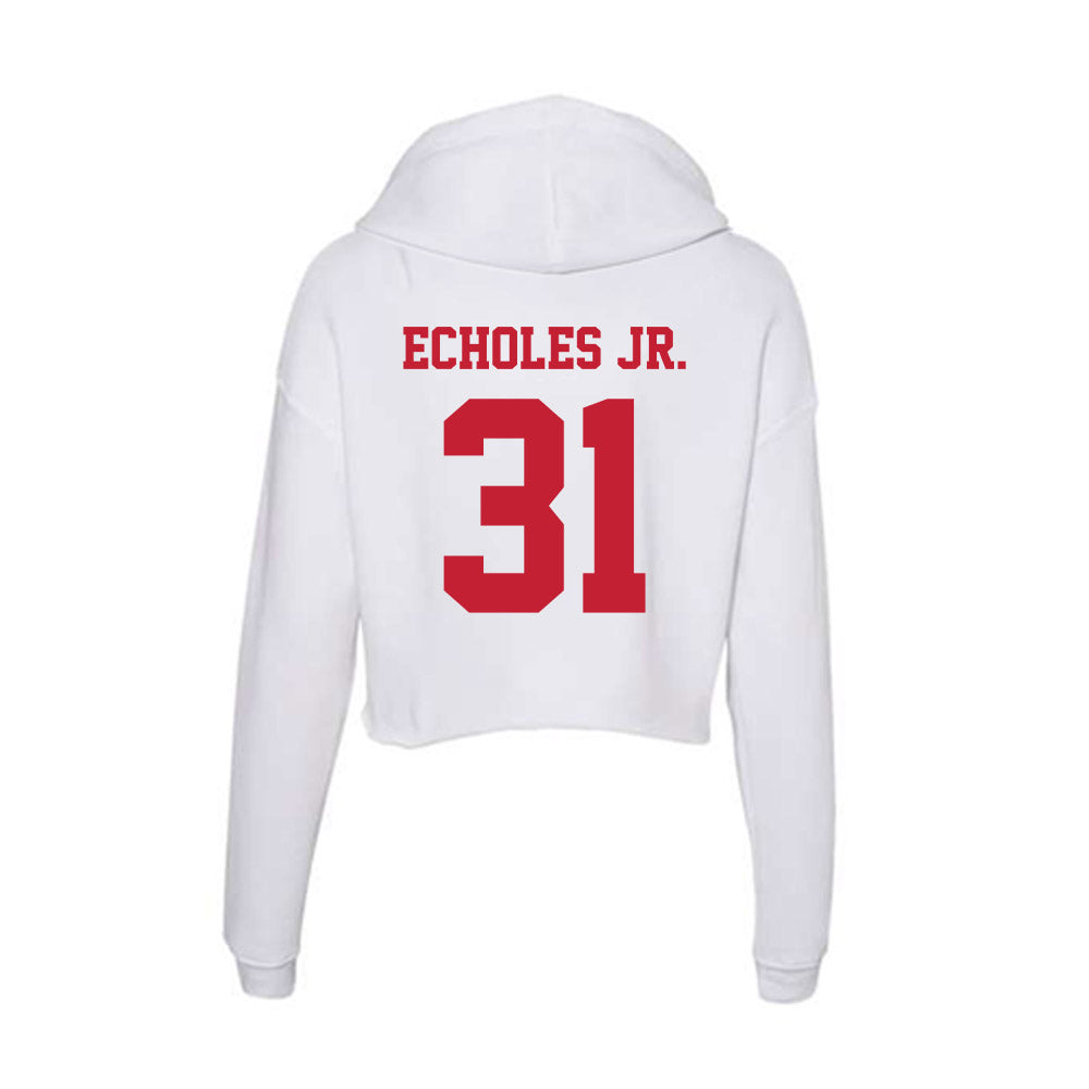 Ball State - NCAA Football : DeJuan Echoles Jr. - Classic Shersey Women's Crop Fleece Hoodie-1
