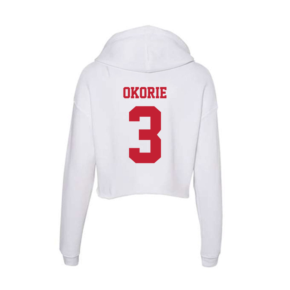 Ball State - NCAA Football : George Okorie - Classic Shersey Women's Crop Fleece Hoodie-1