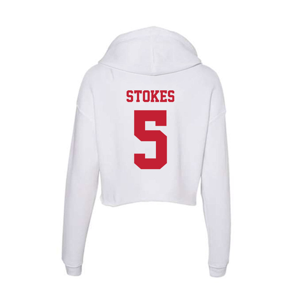 Ball State - NCAA Baseball : Taber Stokes - Classic Shersey Women's Crop Fleece Hoodie-1