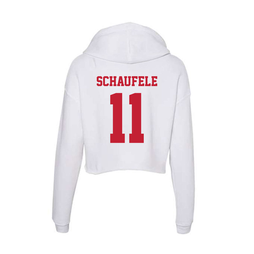 Ball State - NCAA Women's Soccer : Ainsley Schaufele - Classic Shersey Women's Crop Fleece Hoodie-1