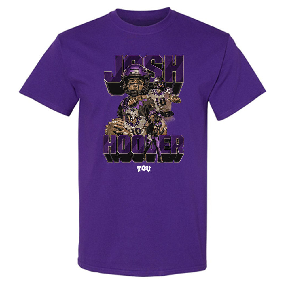 TCU - NCAA Football : Josh Hoover - Player Collage T-Shirt-0