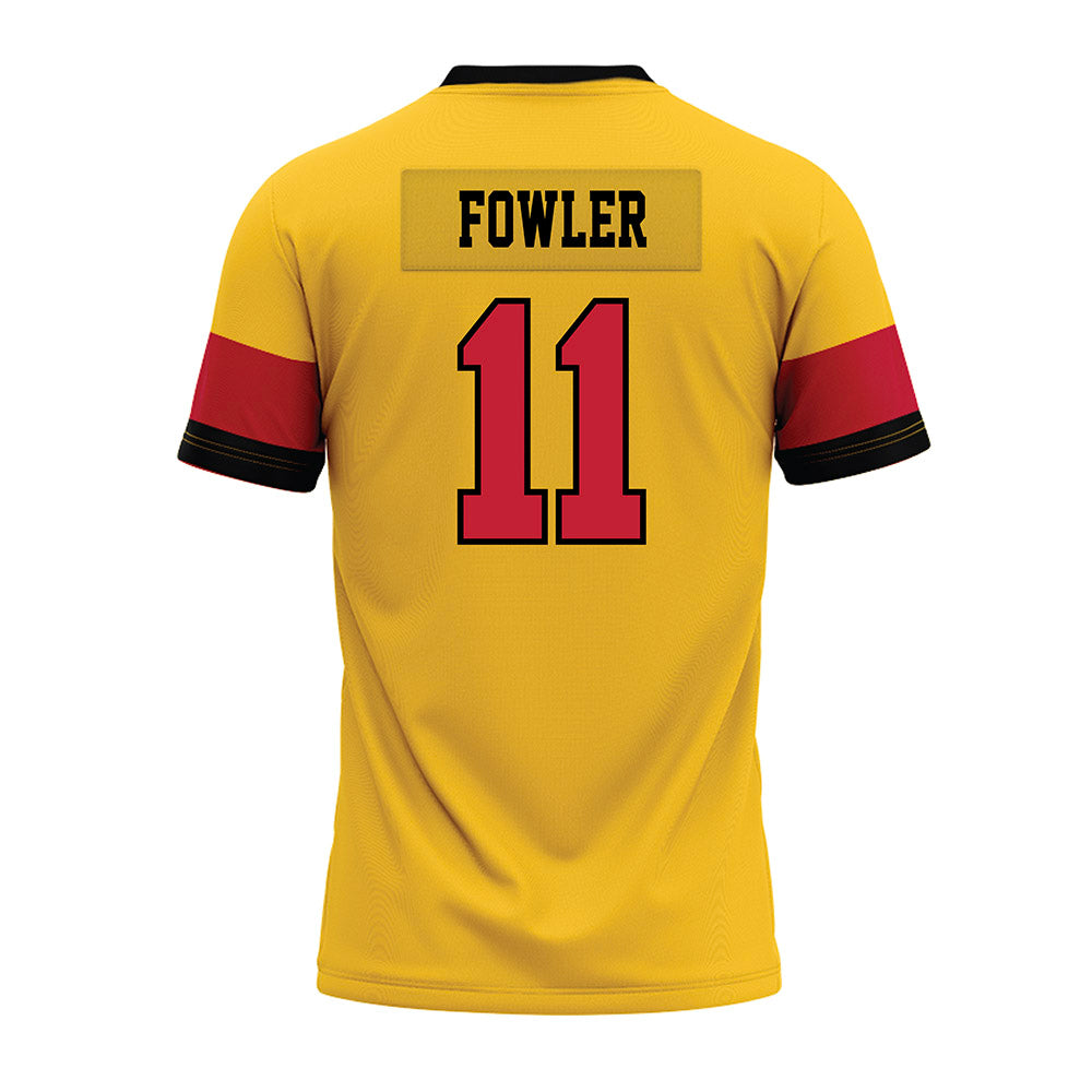 Ferris State - NCAA Football : Tyrone Fowler - 2024 Yellow Premium Football Jersey-1