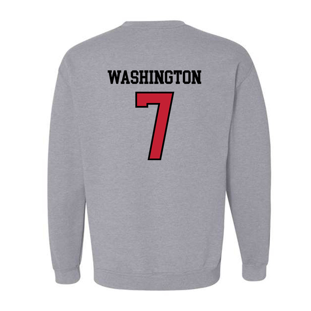Northern Illinois - NCAA Men's Basketball : Hassan Washington - Classic Shersey Crewneck Sweatshirt-1