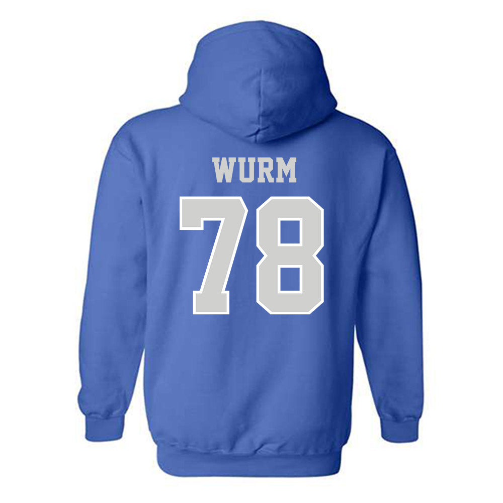 Indiana State - NCAA Football : Zac Wurm - Classic Shersey Hooded Sweatshirt-1