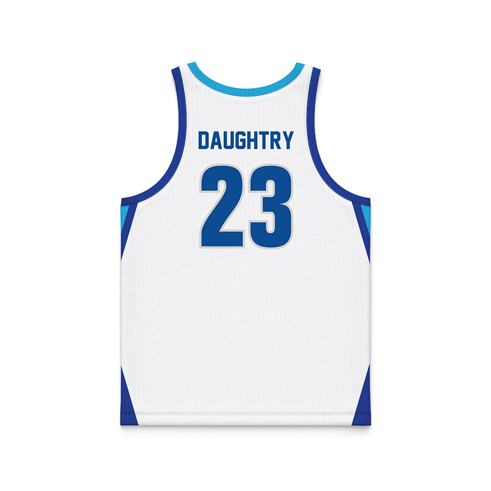 Indiana State - NCAA Men's Basketball : Jaden Daughtry - White Basketball Jersey-1