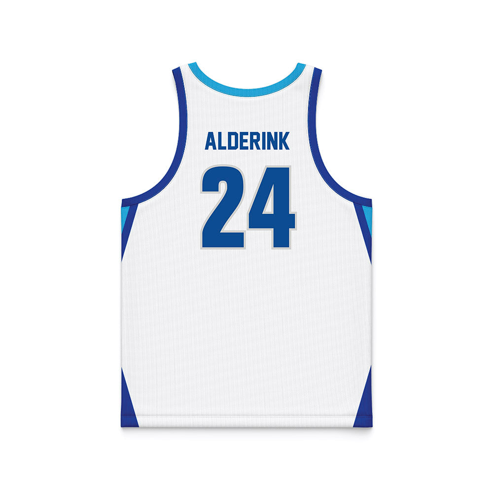 Indiana State - NCAA Men's Basketball : Merritt Alderink - White Basketball Jersey-1