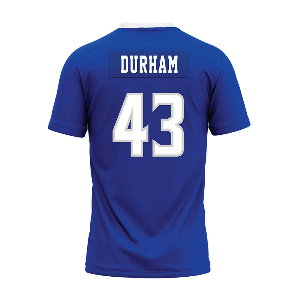 Indiana State - NCAA Football : Braydon Durham - Royal Blue Premium Football Jersey-1