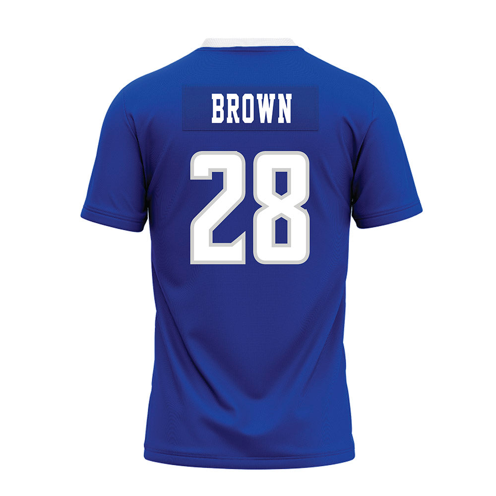 Indiana State - NCAA Football : Deion Brown - Royal Blue Premium Football Jersey-1