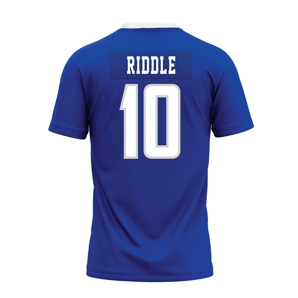 Indiana State - NCAA Football : Brock Riddle - Royal Blue Premium Football Jersey-1