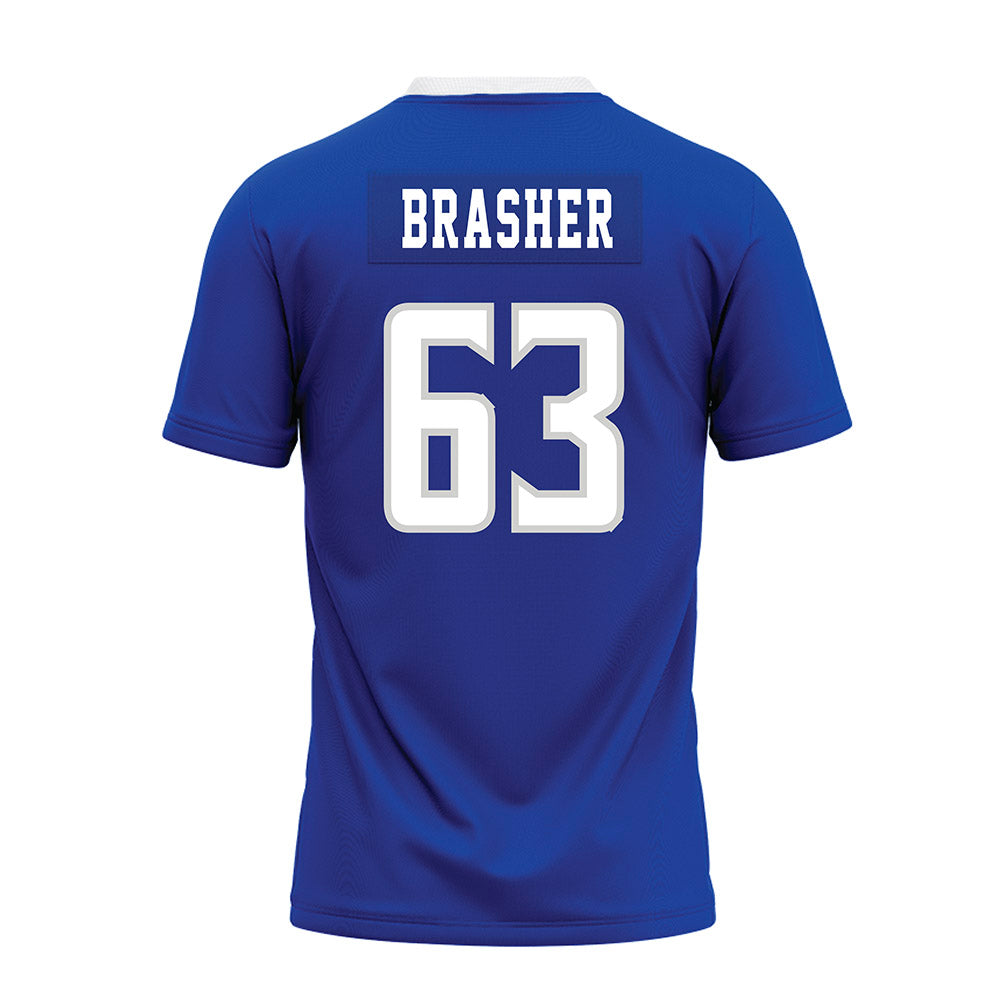 Indiana State - NCAA Football : Benjamin Brasher - Royal Blue Premium Football Jersey-1