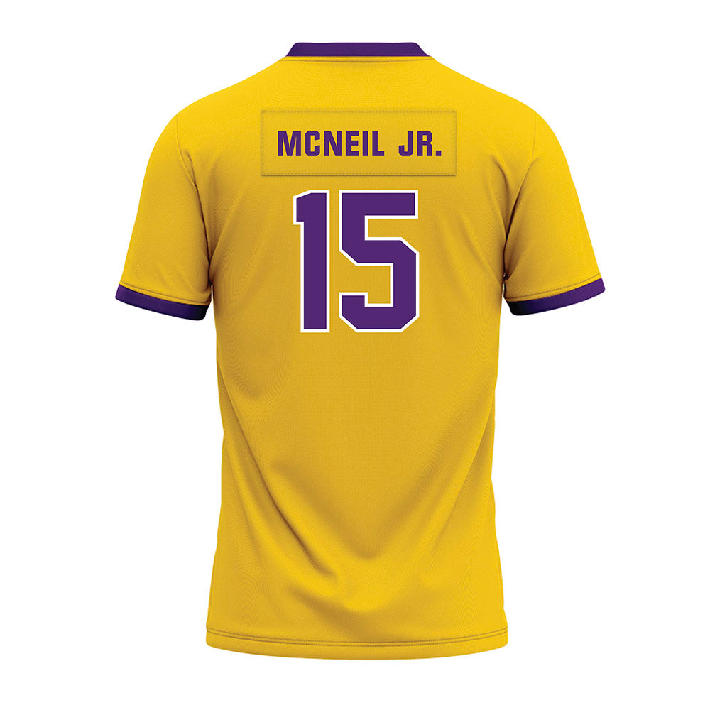 WIU - NCAA Football : Rodney McNeil Jr. - Gold Premium Football Jersey-1
