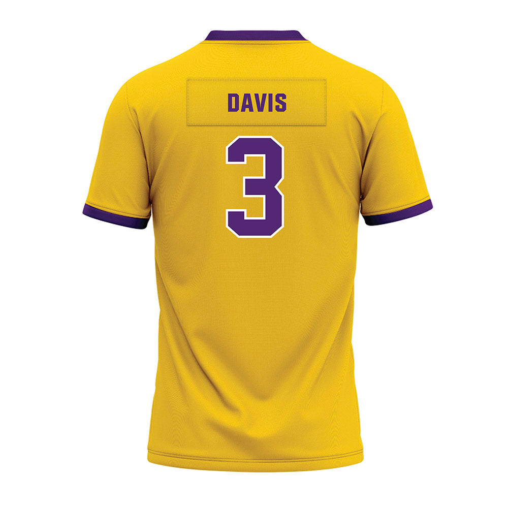 WIU - NCAA Football : Demari Davis - Gold Premium Football Jersey-1