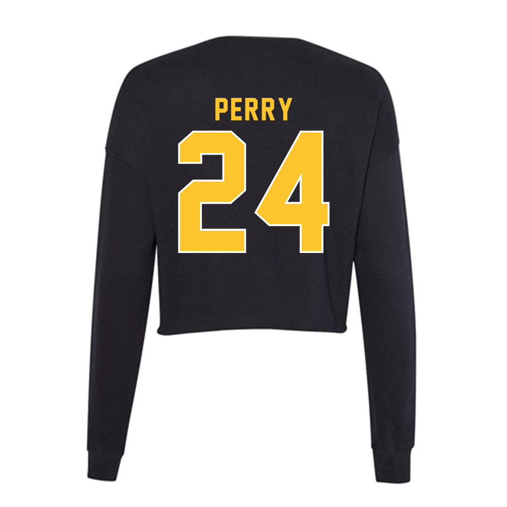 GMU - NCAA Women's Lacrosse : Olivia Perry - Women's Cropped Crew Fleece-1