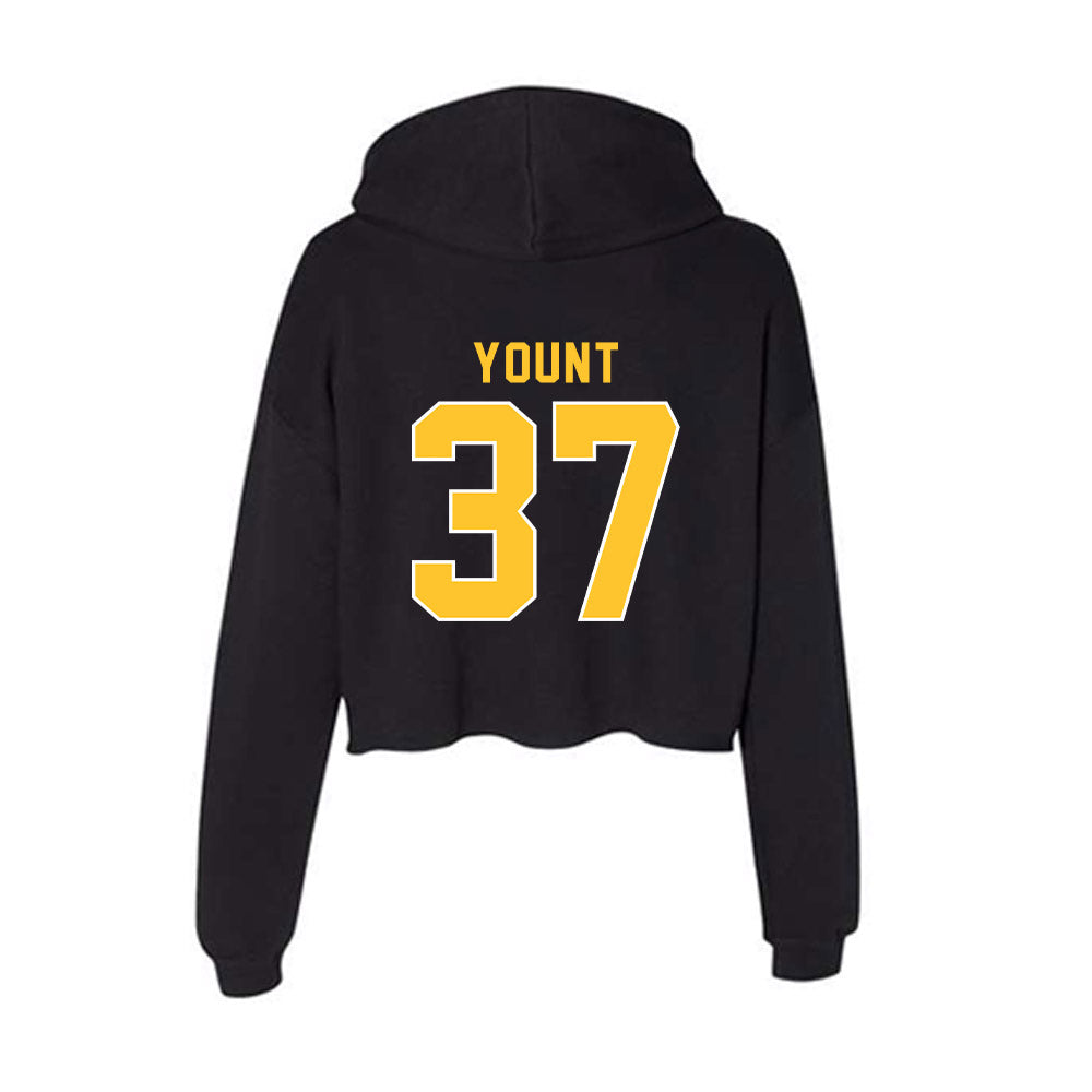 GMU - NCAA Baseball : Britt Yount - Women's Crop Fleece Hoodie-1