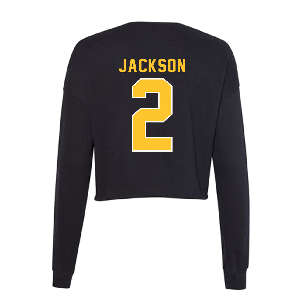 GMU - NCAA Men's Soccer : Elijah Jackson - Women's Cropped Crew Fleece-1