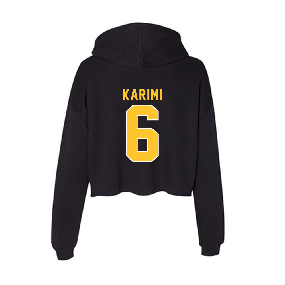 GMU - NCAA Women's Soccer : Eman Karimi - Women's Crop Fleece Hoodie-1