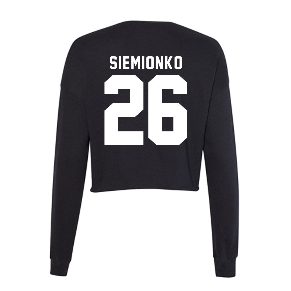 Loyola - NCAA Men's Soccer : David Siemionko - Women's Cropped Crew Fleece-1