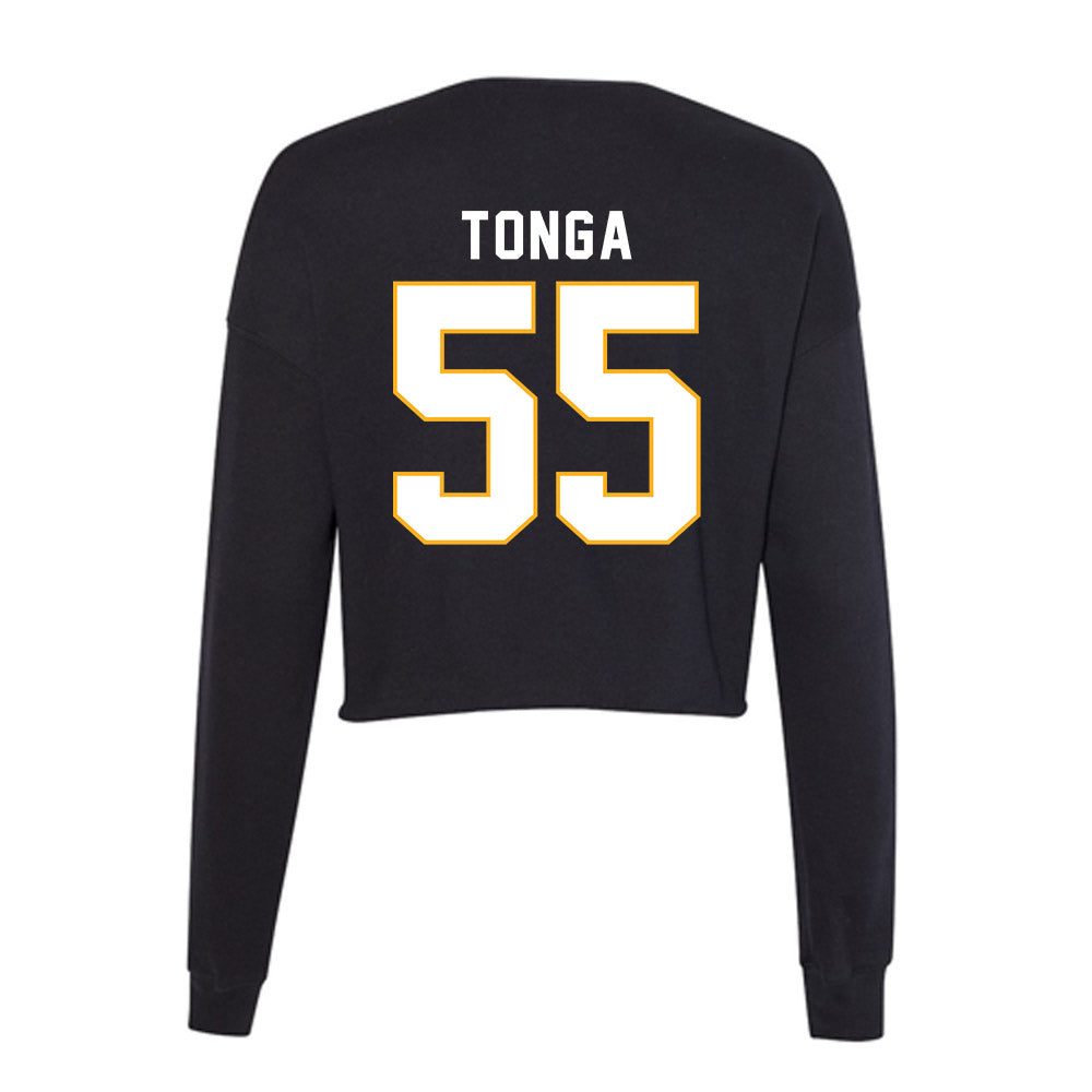 SJSU - NCAA Football : Jordan Tonga - Women's Cropped Crew Fleece-1