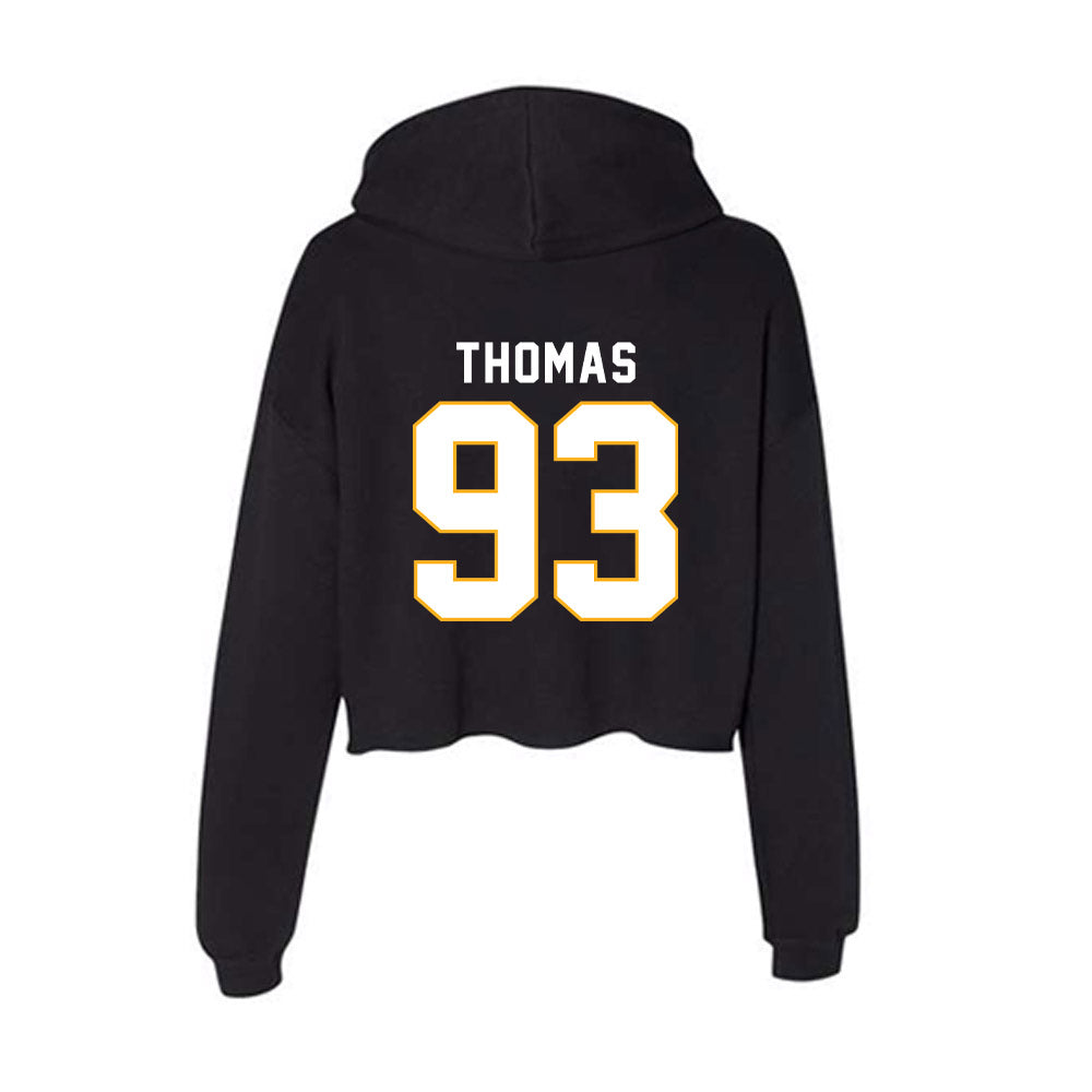SJSU - NCAA Football : Colton Thomas - Women's Crop Fleece Hoodie-1