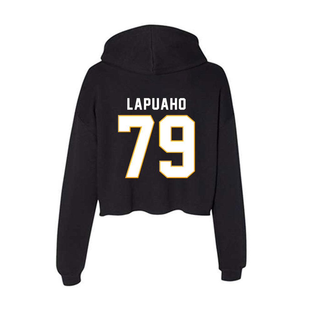 SJSU - NCAA Football : Peseti Lapuaho - Women's Crop Fleece Hoodie-1
