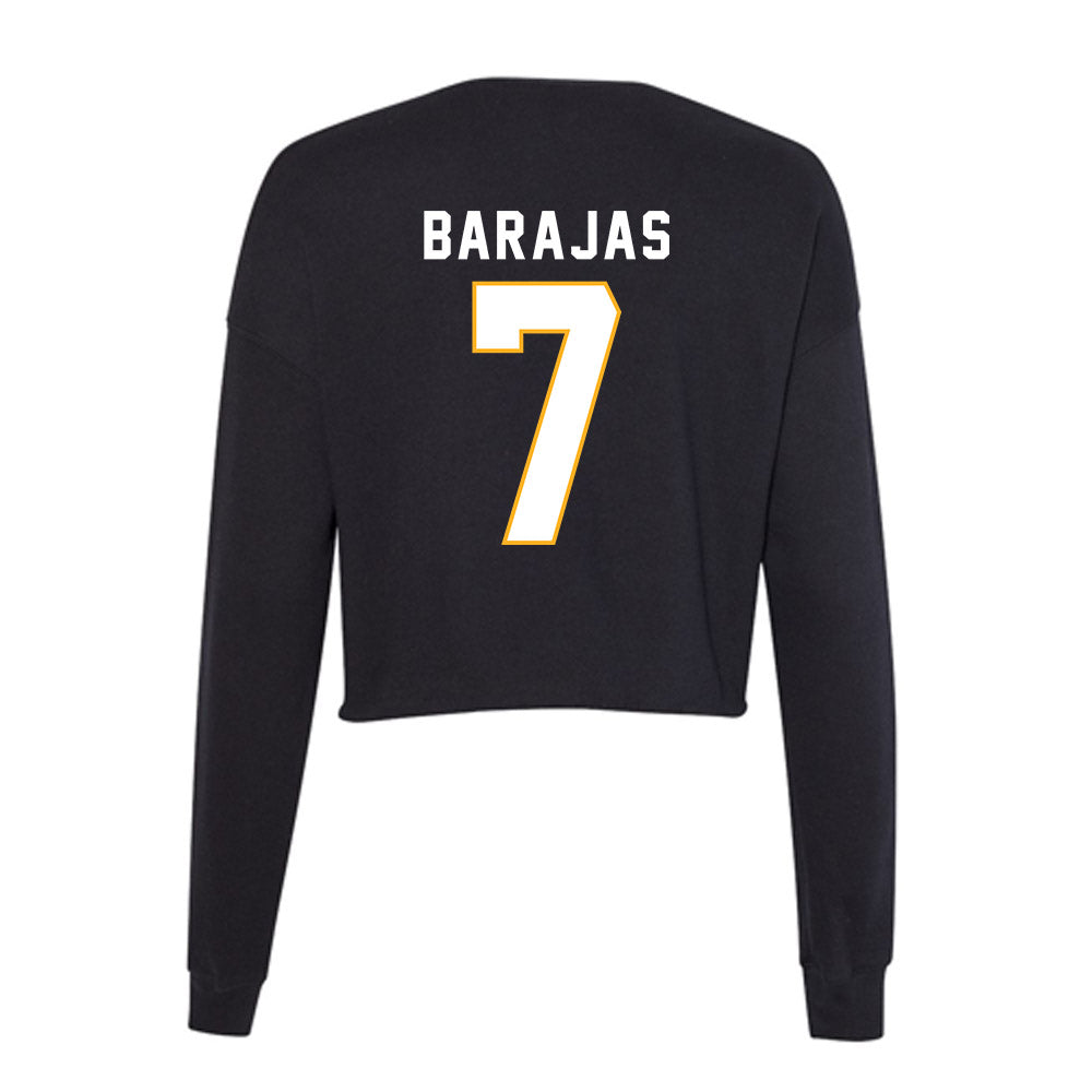 SJSU - NCAA Men's Soccer : Jarette Barajas - Women's Cropped Crew Fleece-1