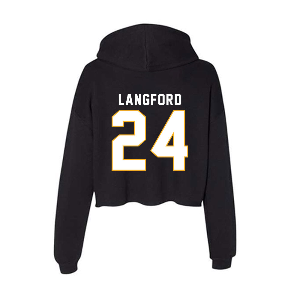 SJSU - NCAA Men's Basketball : Douglas Langford - Women's Crop Fleece Hoodie-1