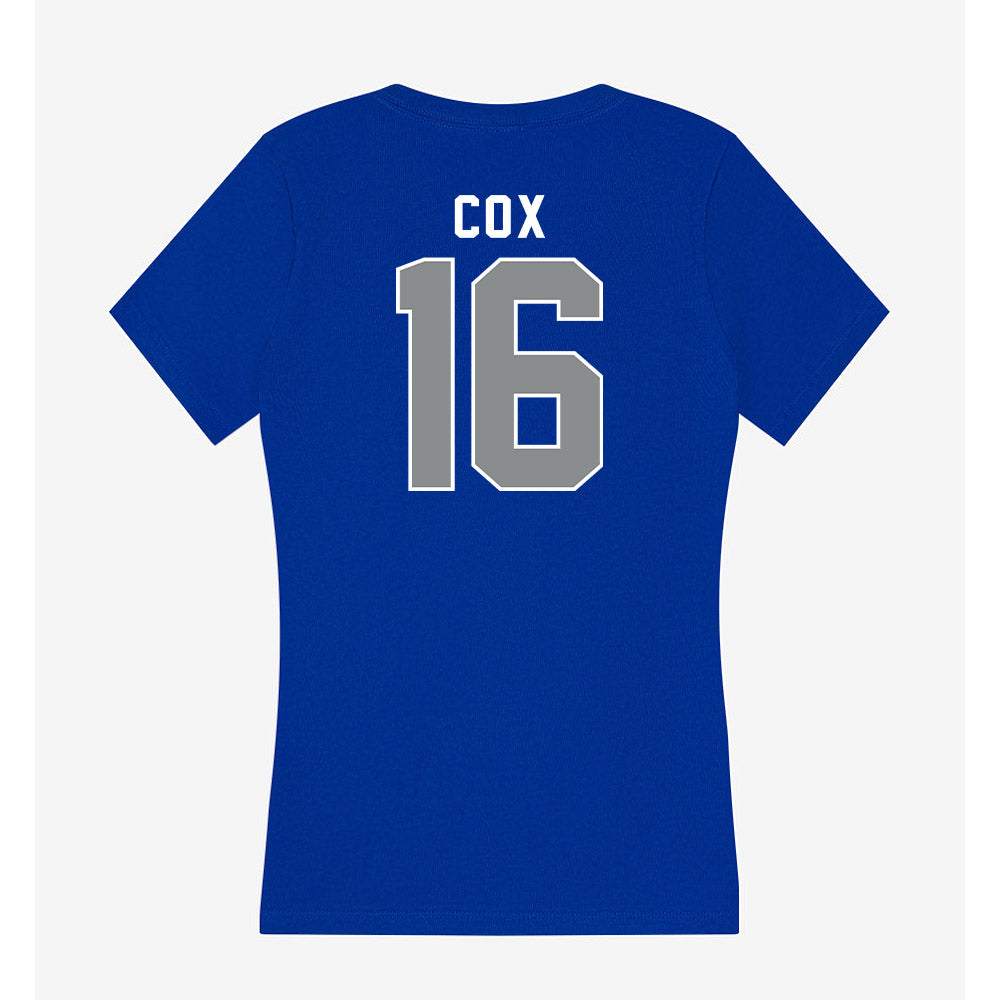 Memphis - NCAA Baseball : Seth Cox - Women's V-Neck T-Shirt-1