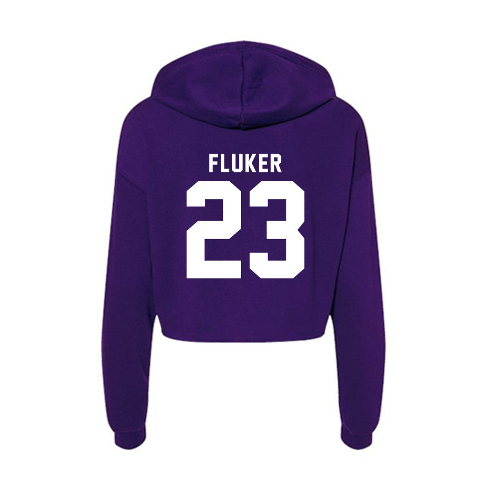 Tarleton State - NCAA Women's Basketball : Alani Fluker - Women's Crop Fleece Hoodie-1