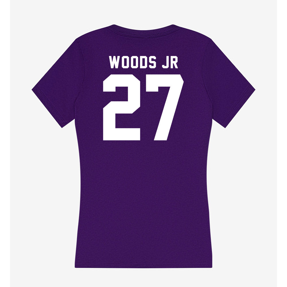 Tarleton State - NCAA Football : Stephen Woods Jr - Women's V-Neck T-Shirt-1