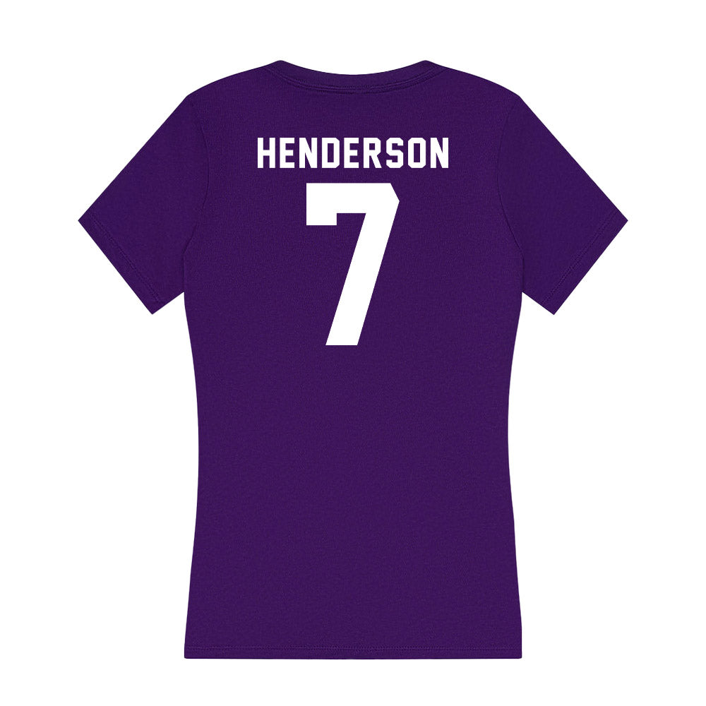 Tarleton State - NCAA Football : Mikey Henderson - Women's V-Neck T-Shirt-1