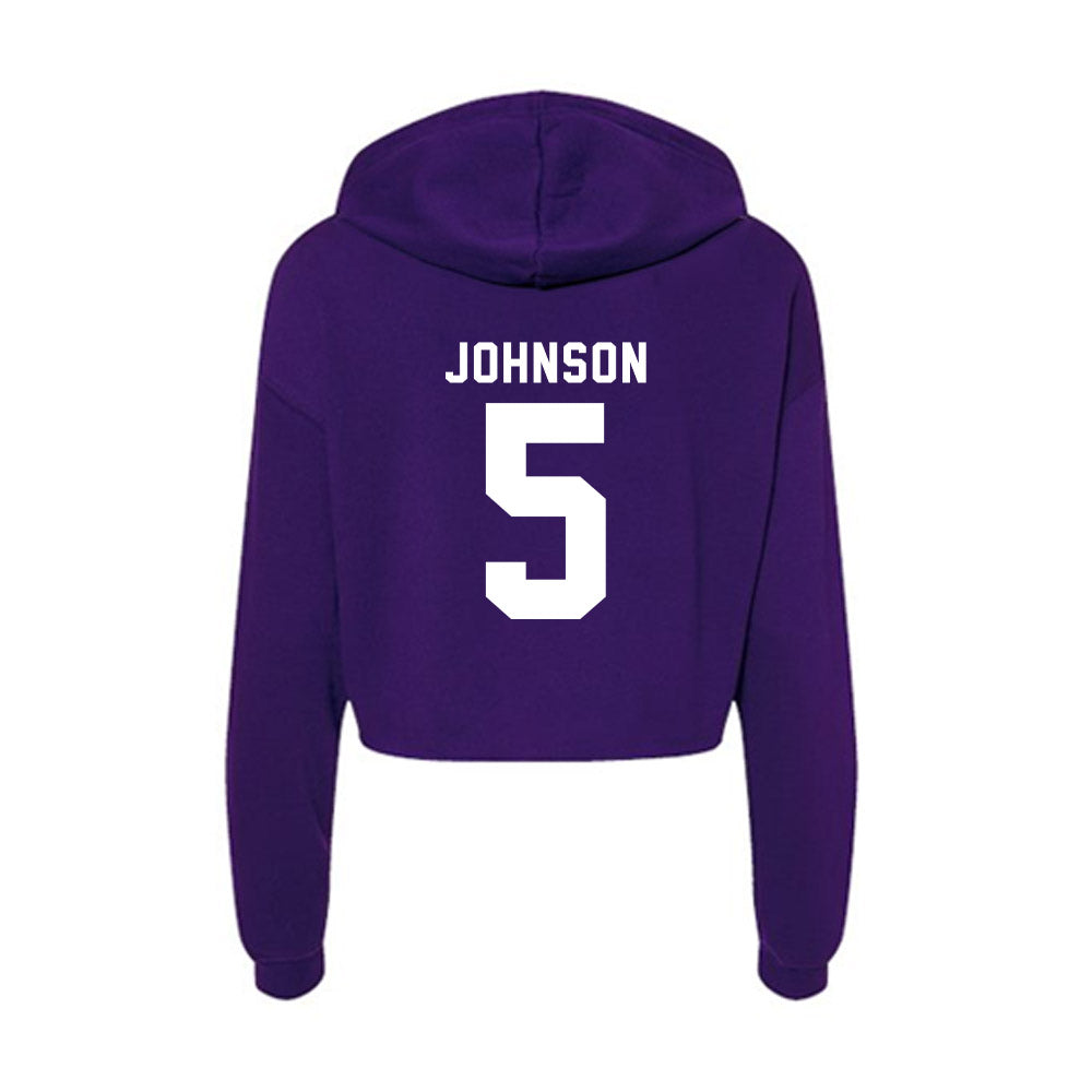 Tarleton State - NCAA Football : Keylan Johnson - Women's Crop Fleece Hoodie-1
