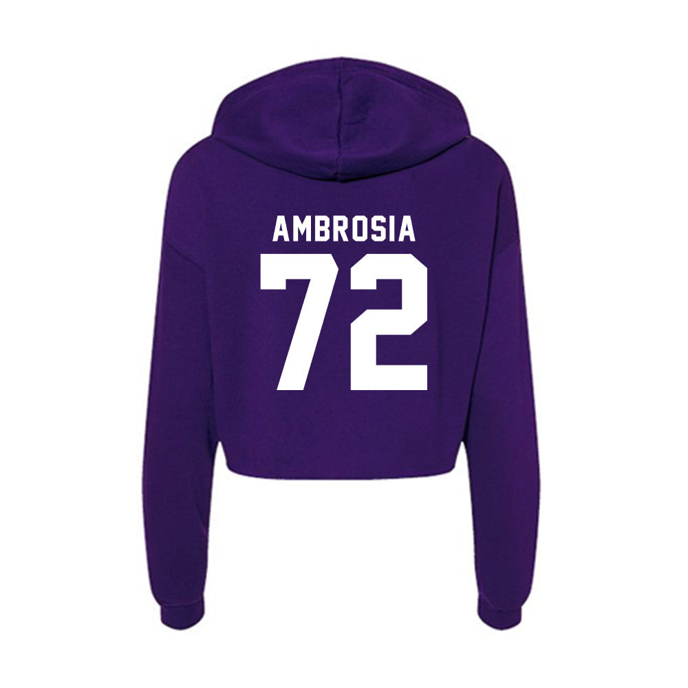Tarleton State - NCAA Football : Alec Ambrosia - Women's Crop Fleece Hoodie-1