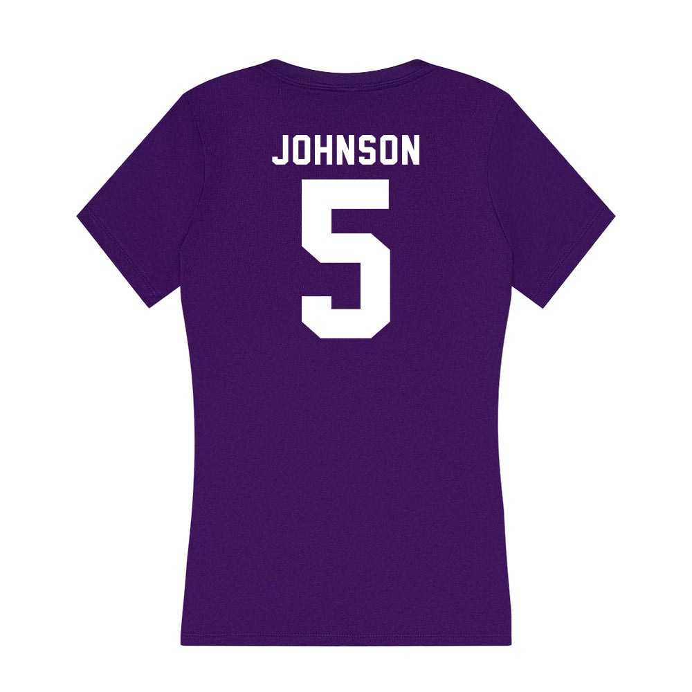 Tarleton State - NCAA Football : Keylan Johnson - Women's V-Neck T-Shirt-1