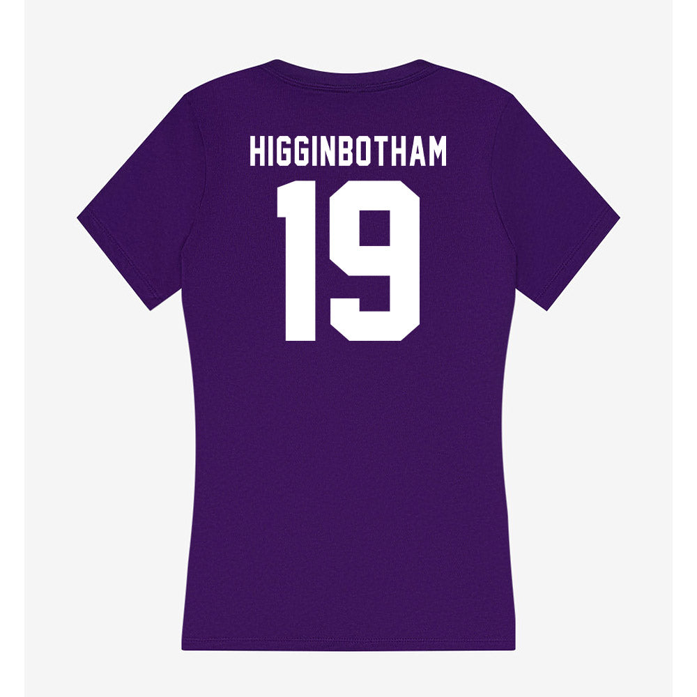 Tarleton State - NCAA Softball : Alyson Higginbotham - Women's V-Neck T-Shirt-1