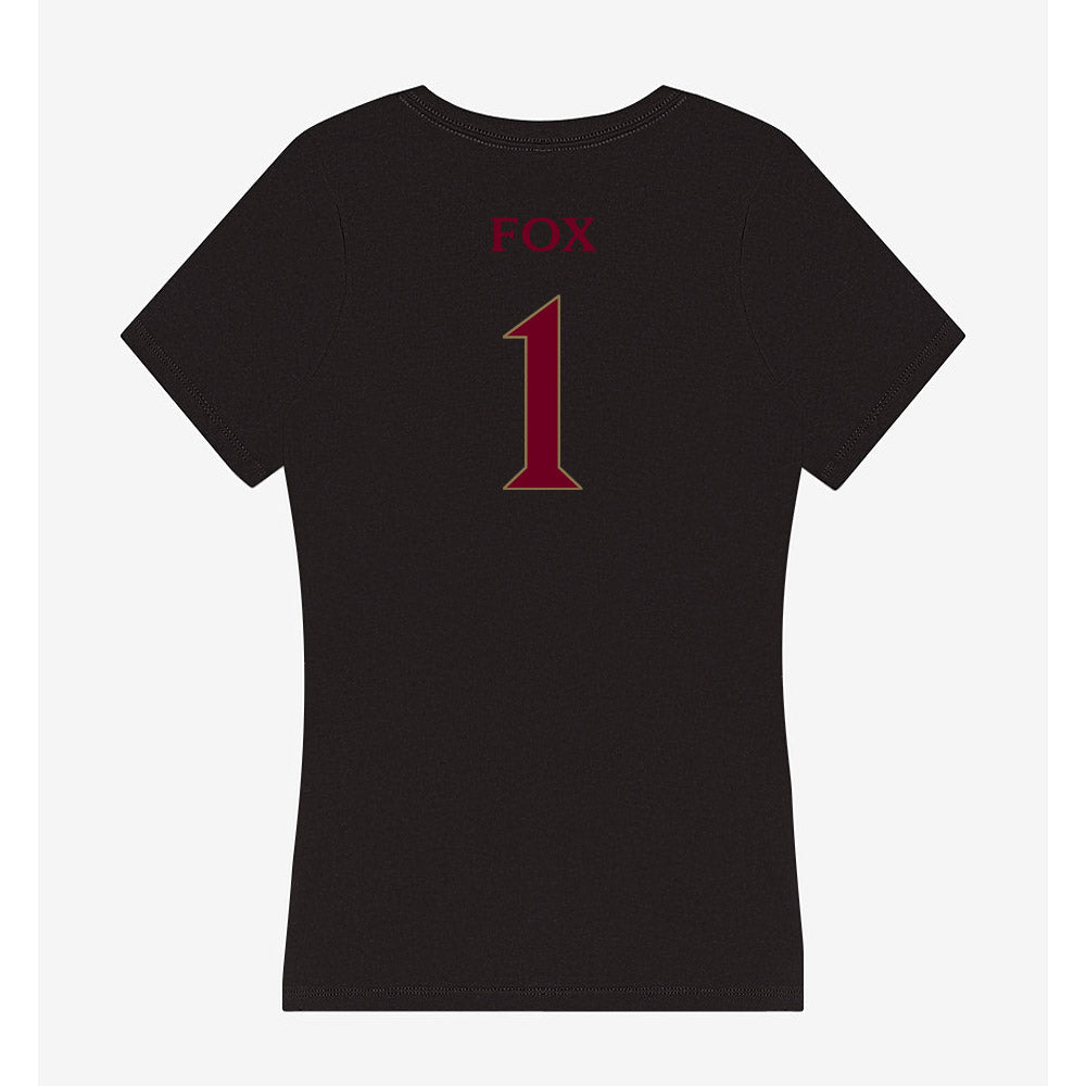 Elon - NCAA Women's Basketball : Ashanti Fox - Women's V-Neck T-Shirt-1
