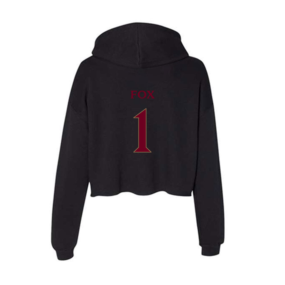 Elon - NCAA Women's Basketball : Ashanti Fox - Women's Crop Fleece Hoodie-1