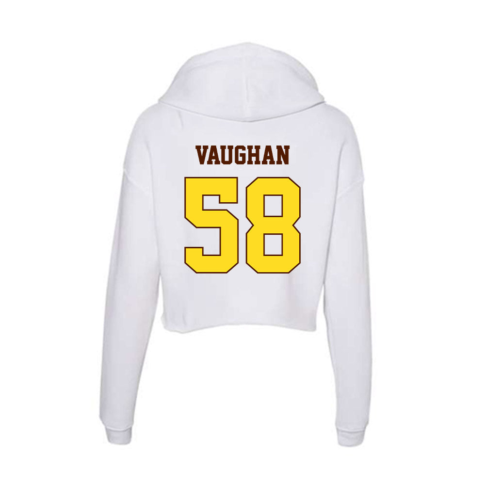 Western Michigan - NCAA Football : Liam Vaughan - Women's Crop Fleece Hoodie-1